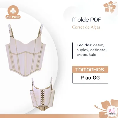 Capa de Molde Corset de Alças Amanda