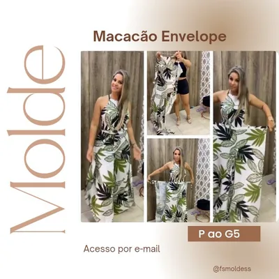 Capa de Molde Macacão Envelope