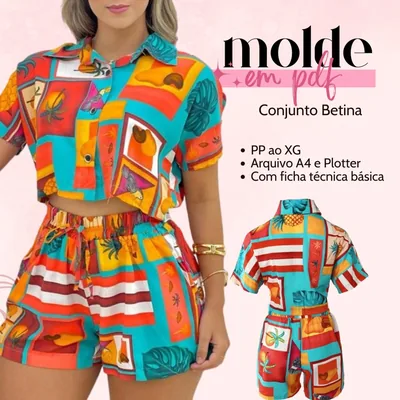 Capa de Molde em PDF: Conjunto Betina