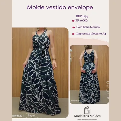 Capa de Molde Vestido Envelope Ref. 1234