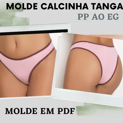 Capa de Moldes de Calcinha Tanga (PP ao EG)