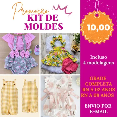 Capa de Moldes em PDF: Kit Moldes RN