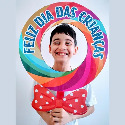 Capa de Moldura Pirulito Dia das Crianças
