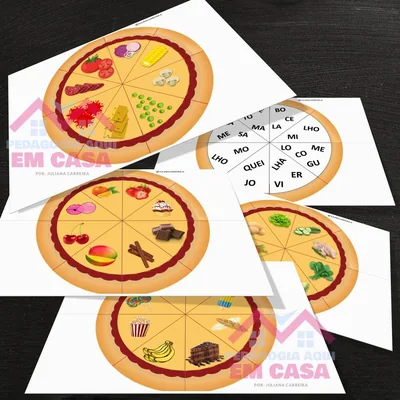 Capa de Monte a Pizza: sílabas e ingredientes
