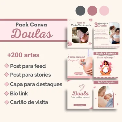 Capa de Pack Canva Doulas