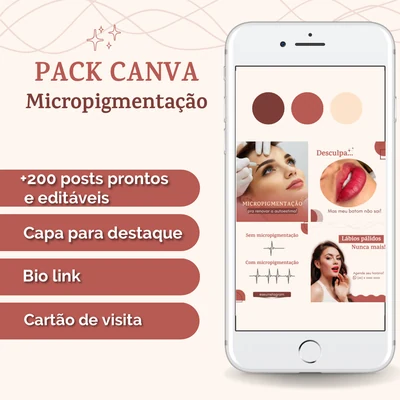 Capa de Pack Canva para Micropigmentação
