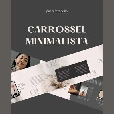Capa de Pack Carrossel Minimalista para Instagram, editável no Canva