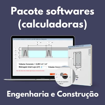 Capa de Pack de Calculadoras para Obra: Concreto e Laje
