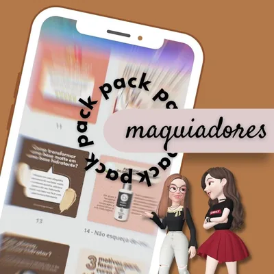 Capa de Pack Editáveis para Maquiadores