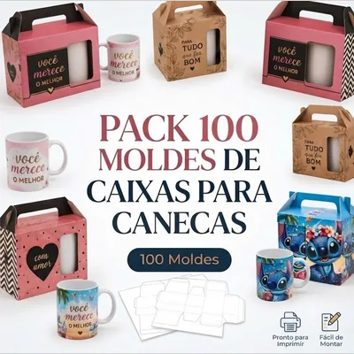 Capa de Pack de Moldes de Caixas para Canecas