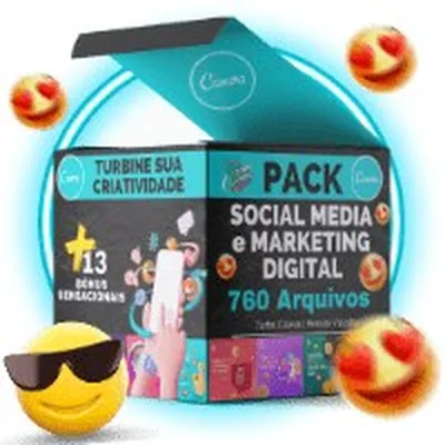 Capa de Pack Turbo Canva: Social Media e Marketing Digital