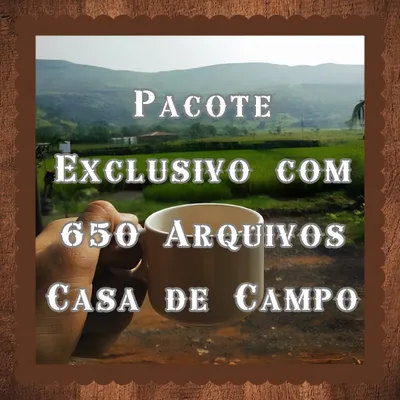 Capa de Pacote com 650 Arquivos de Casa de Campo