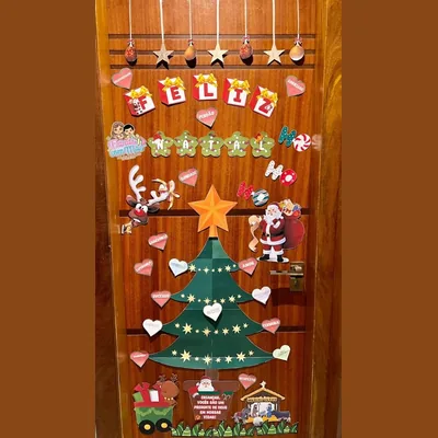 Capa de Painel de Natal para Porta