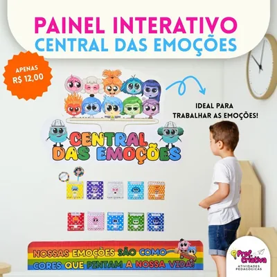 Capa de Painel Interativo Central das Emoções (Divertida Mente)