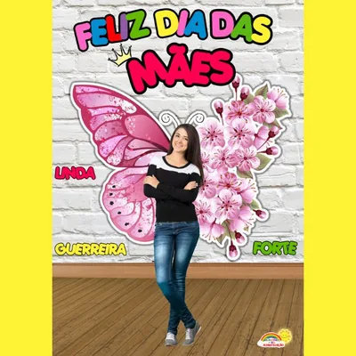 Capa de Painel Interativo Feliz Dia das Mães