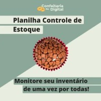 Capa de Planilha Controle de Estoque para Confeitaria