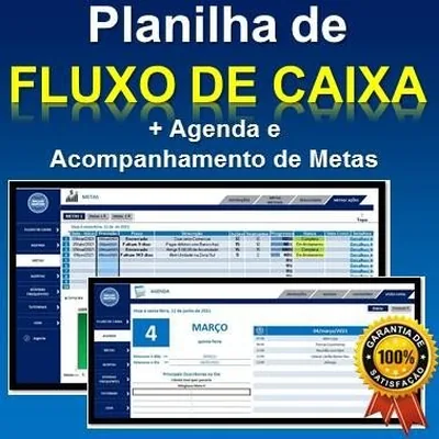 Capa de Planilha de Fluxo de Caixa Versão Pro
