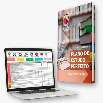 Capa de Plano de Estudo Perfeito: Farmacêutico EBSERH