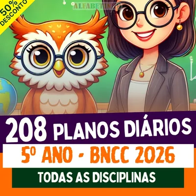 Capa de Planos Diários: 5º Ano BNCC 2026