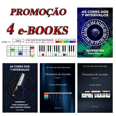 Capa de Promoção 4 E-books: Cores dos Sete Intervalos