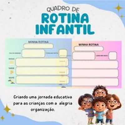 Capa de Quadro de Rotina Infantil
