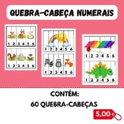Capa de Quebra-Cabeça Numerais