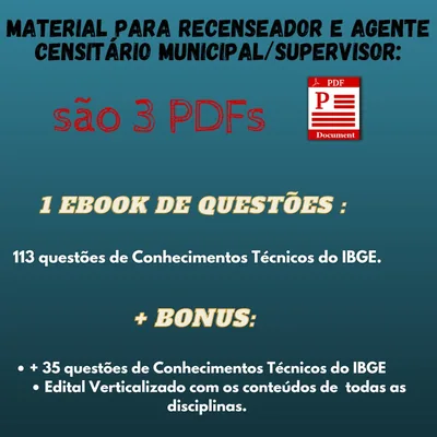 Capa de Questões de Conhecimentos Técnicos do IBGE
