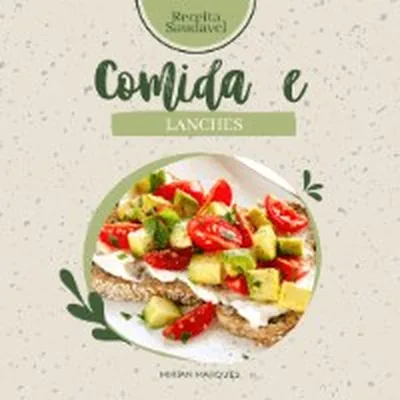 Capa de Receita Saudável: Comida e Lanches