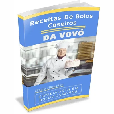 Capa de Receitas de Bolos Caseiros da Vovó