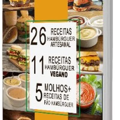 Capa de E-book Receitas de Hambúrguer Artesanal e Molhos