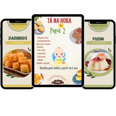 Capa de Receitas para Bebês a partir de 1 Ano