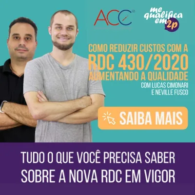 Capa de Como Reduzir os Custos com a RDC 430/2020, Aumentando a Qualidade