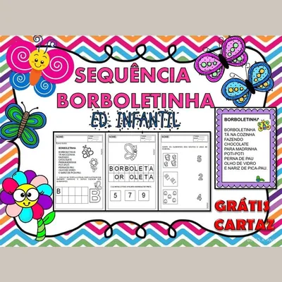 Capa de Sequência Didática Letra B: Borboletinha
