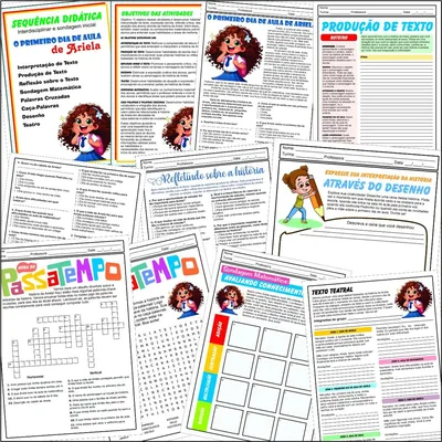 Capa de Sequência Didática: O Primeiro Dia de Aula de Ariela