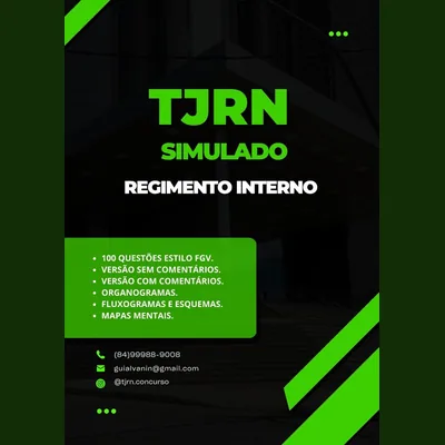 Capa de Simulado Regimento Interno do TJRN
