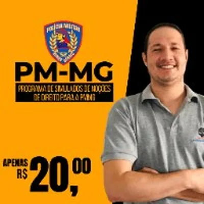 Capa de Programa de Simulados: Noções de Direito para a PMMG