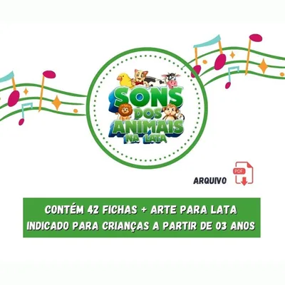 Capa de Sons dos Animais na Lata