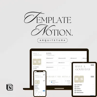 Capa de Template Notion para Arquitetura