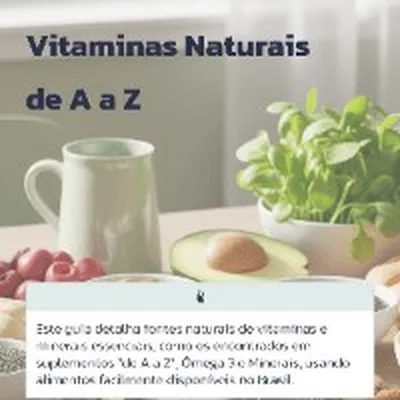 Capa de Vitaminas Naturais de A a Z: Fontes Naturais e Receitas